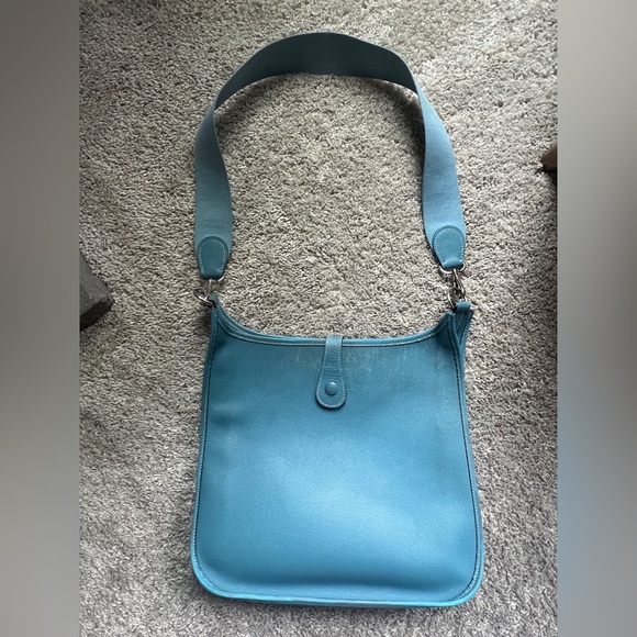 Hermes Evelyne Bag Blue Authentic - Picture 3 of 13